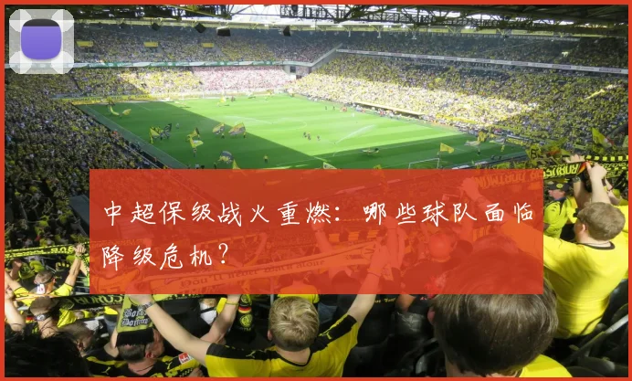 中超保级战火重燃:哪些球队面临降级危机?